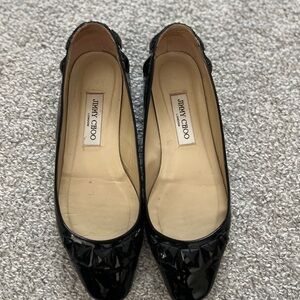 Jimmy Choo Black Patent Flats